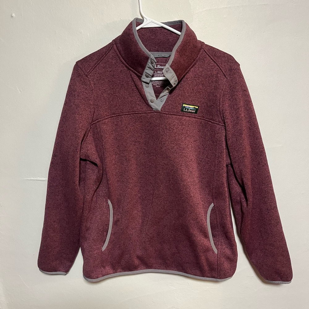 L.L. Bean Maroon and Gray Sweatshirt